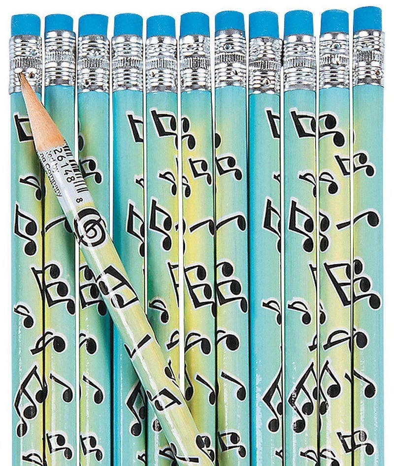 fX Musical Notes Pencils (4 dozen per unit) 7 1/2" - Image 1